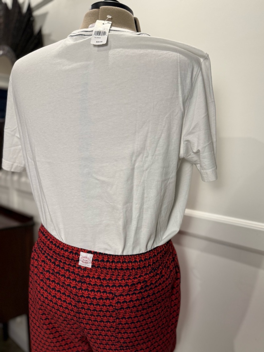 Brooks Brothers Sheep Graphic Tee White Navy Cotton T-Shirt - Picture 4 of 4